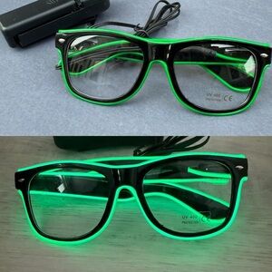 Green and Black Light Up LED Glasses - Unisex Party wear